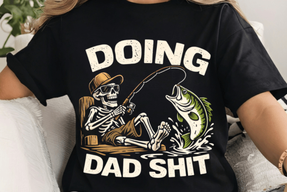 Funny Fishing Dad Skeleton PNG: A Catch for Creative Projects
