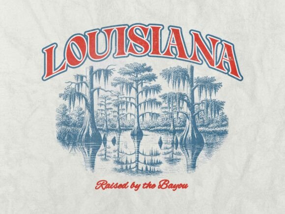 Lousiana Vintage Retro Tshirt Design: A Bold Asset for Creators