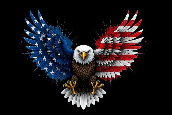 Patriotic Eagle USA Flag PNG Design Art: A Designer's Toolkit for Bold Visuals