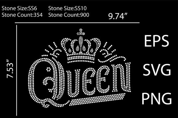 Queen Rhinestone Templates Design: A Sparkling Asset for Creators