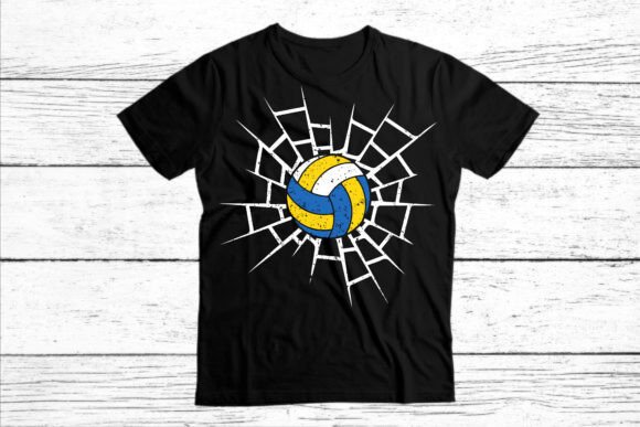 Retro Volleyball T-Shirt Design: A Spider Net Twist for All Ages