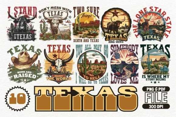 Texas Pride in a Bundle: Ready-to-Print Designs for Every Project
