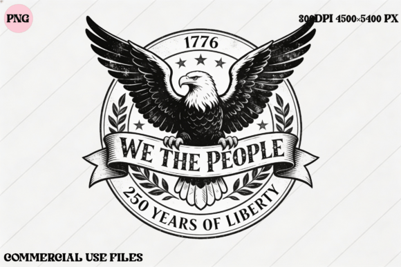 Unleash Patriotic Power: The We the People Eagle 1776 Liberty Design