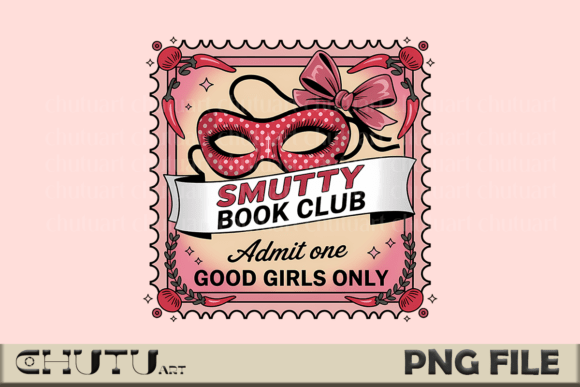 Unleash Your Bookish Sass: The Smutty Book Club Stamp Design