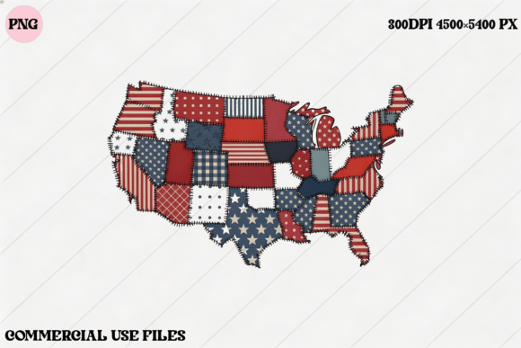 USA Patchwork Flag Map Graphic Design: A Versatile Asset for Creators